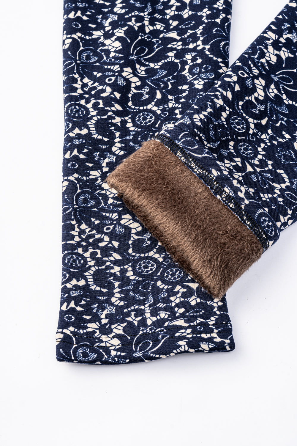 Blue Pattern - Cozy Lined Leggings