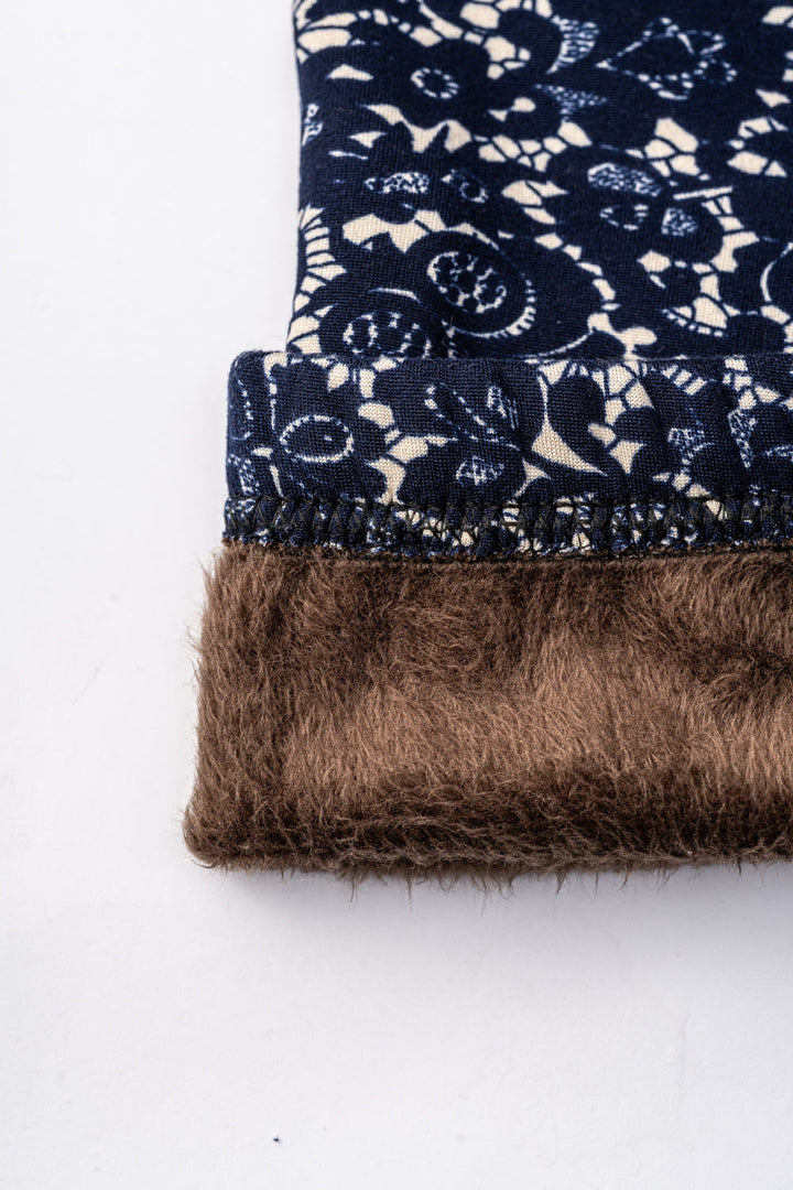 Blue Pattern - Cozy Lined Leggings