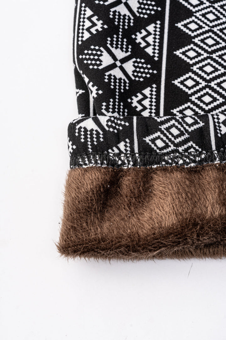 B&W Diamond - Cozy Lined Leggings