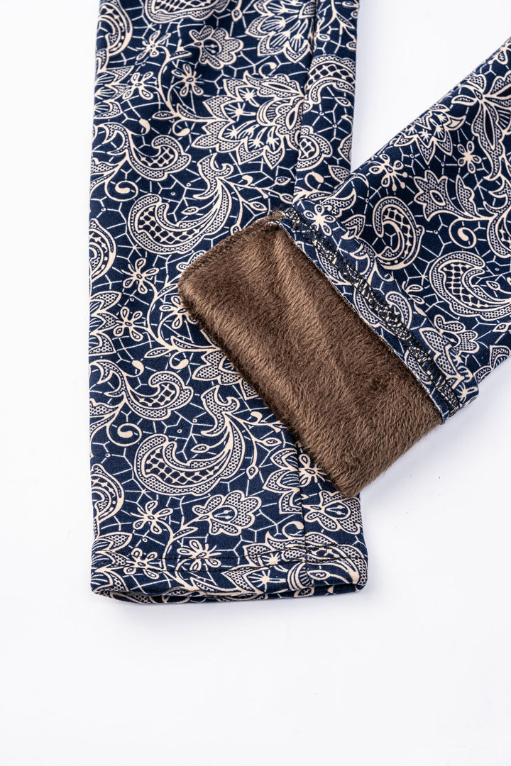 Shiny Flowers - Cozy Lined Leggings