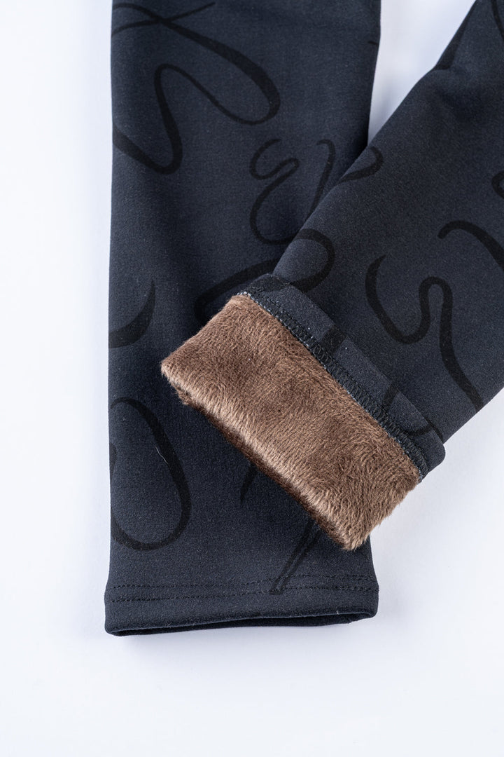 Lovely Charcoal - Cozy Lined Leggings