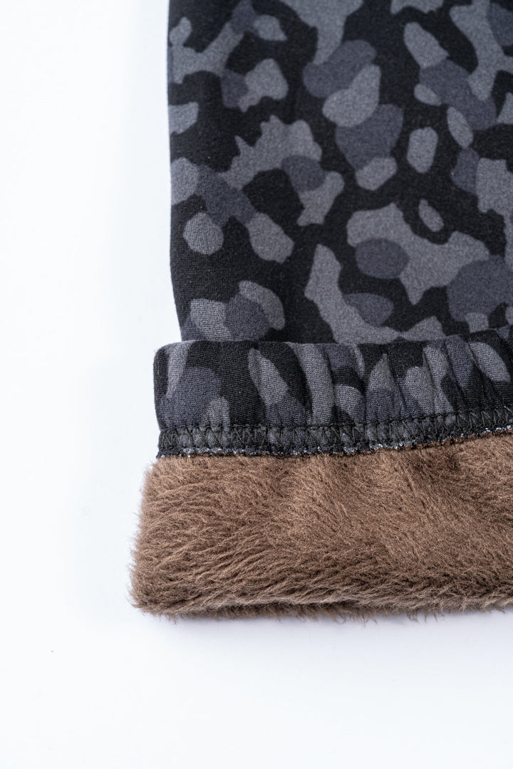 Grey Cheetah - Cozy Lined Leggings