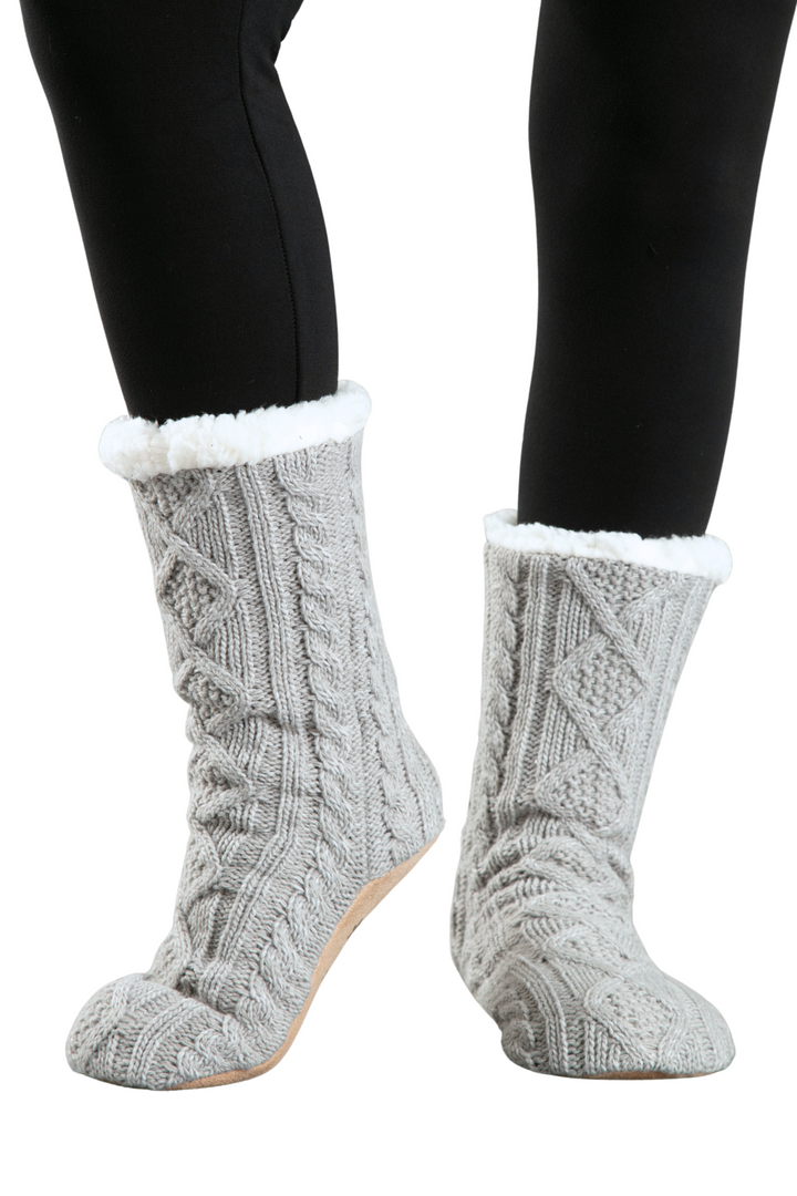 Dark Grey - Cozy Slipper Socks