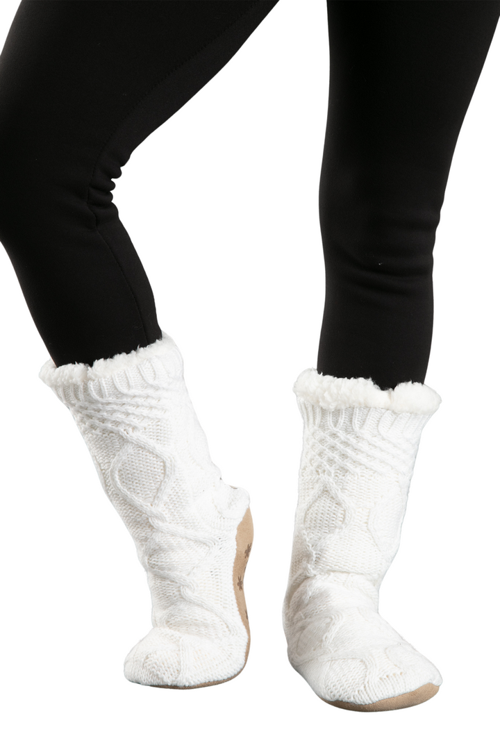 White - Cozy Slipper Socks