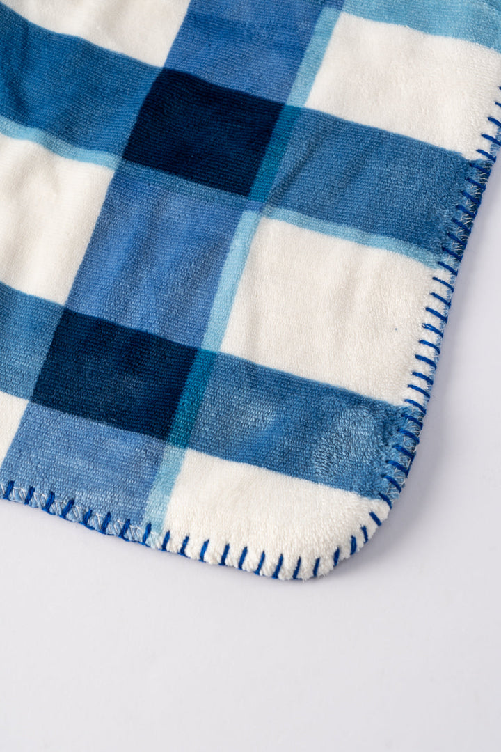 Blue Plaid - Sherpa Blanket