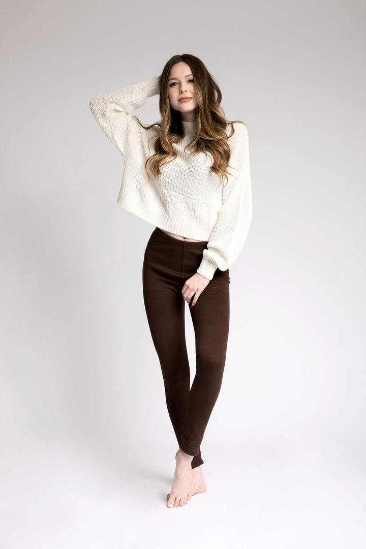 Brown - Cozy Lined Leggings