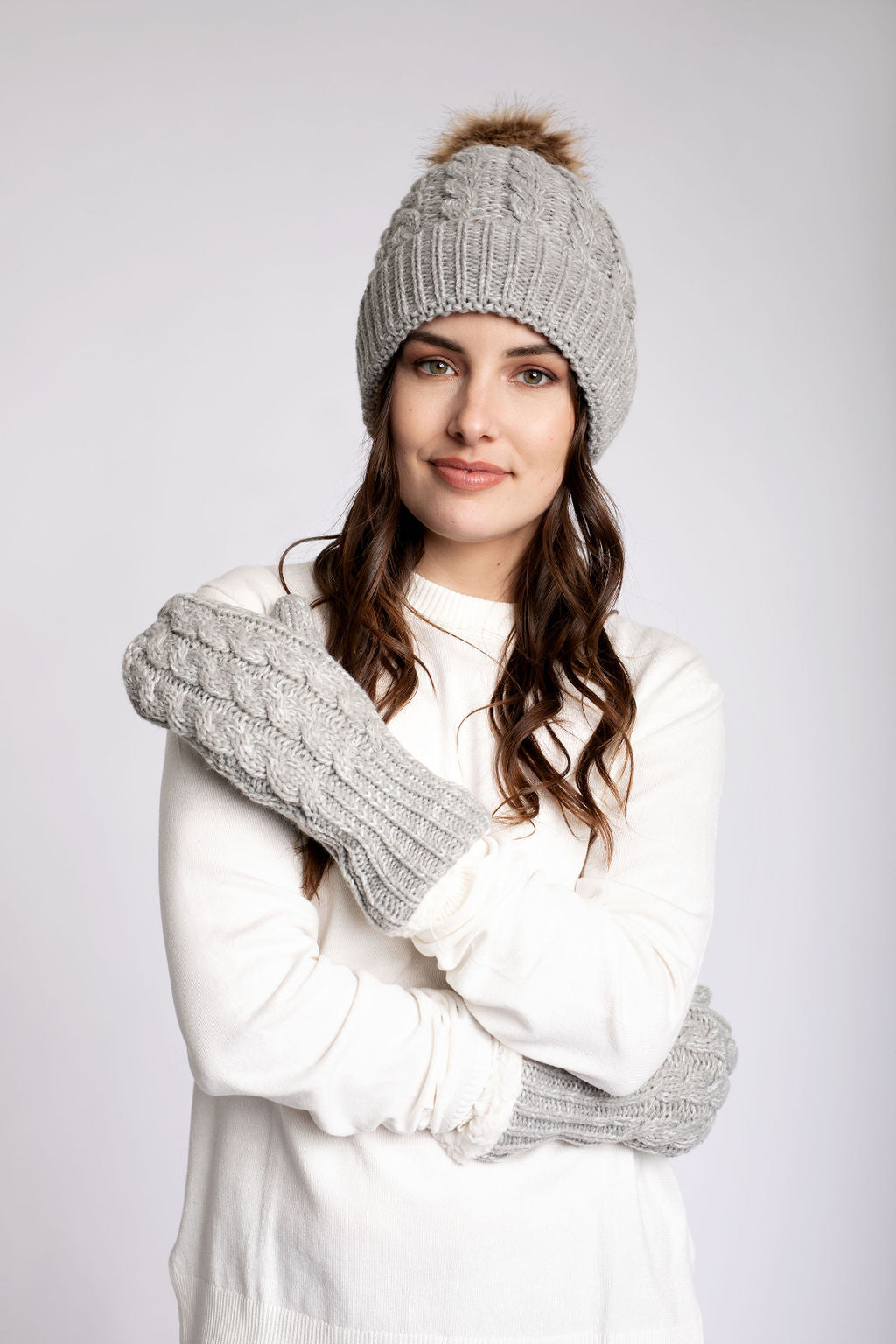 Grey - Cozy Lined Mittens