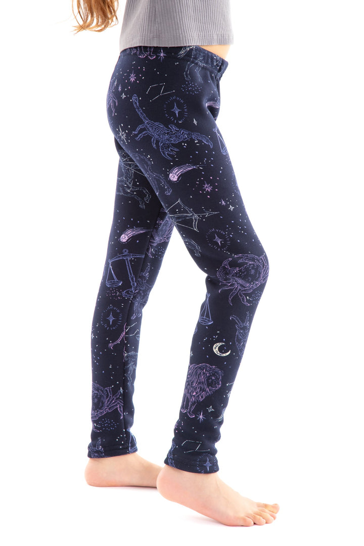 Zodiac Signs Kid's - Cozy Lined Leggings