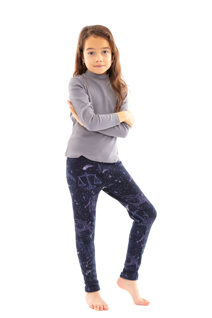 Zodiac Signs Kid's - Cozy Lined Leggings