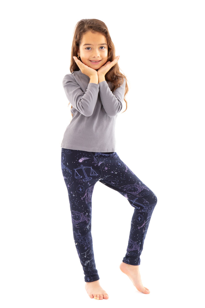 Zodiac Signs Kid's - Cozy Lined Leggings