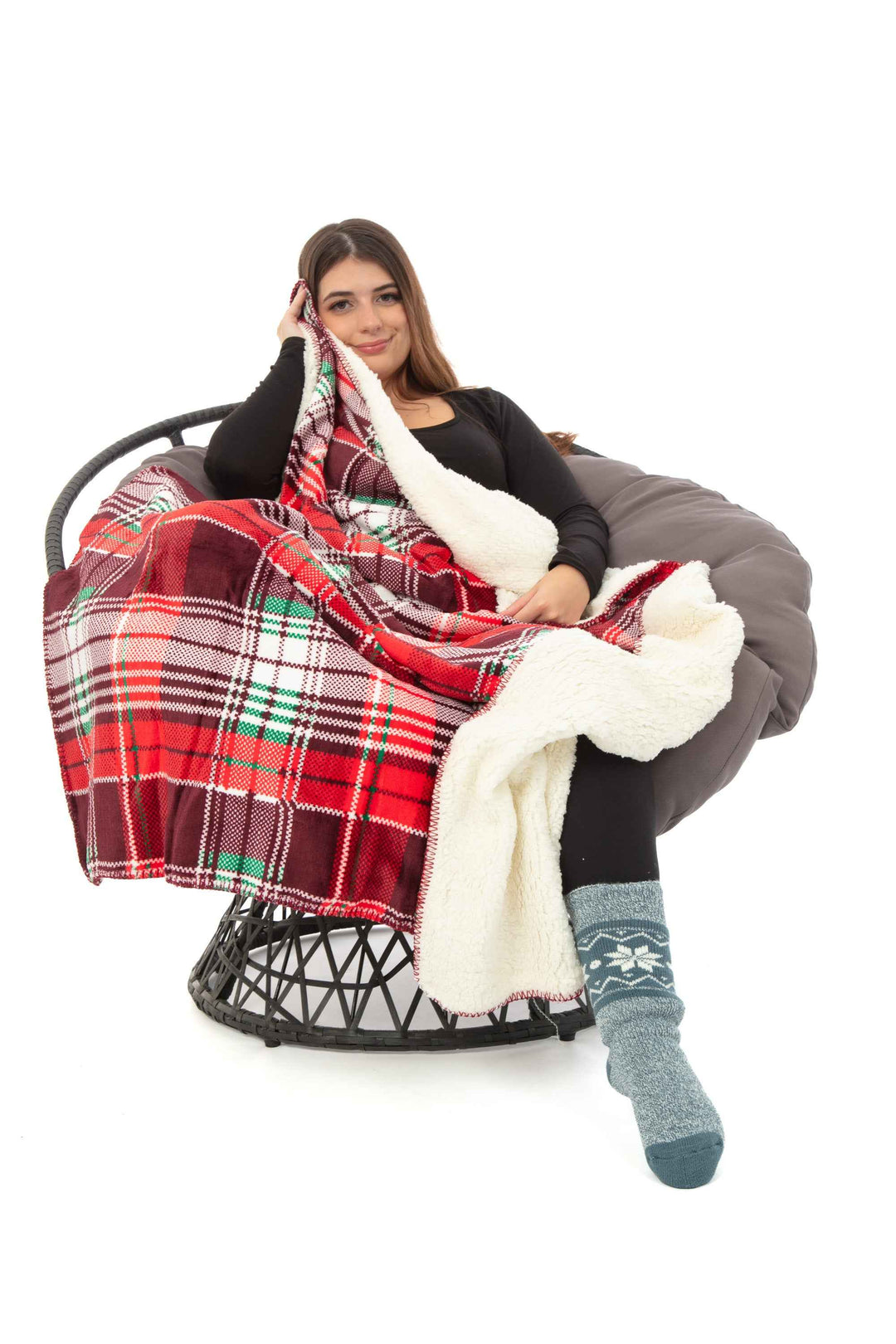 Cozy Tartan - Sherpa Blanket