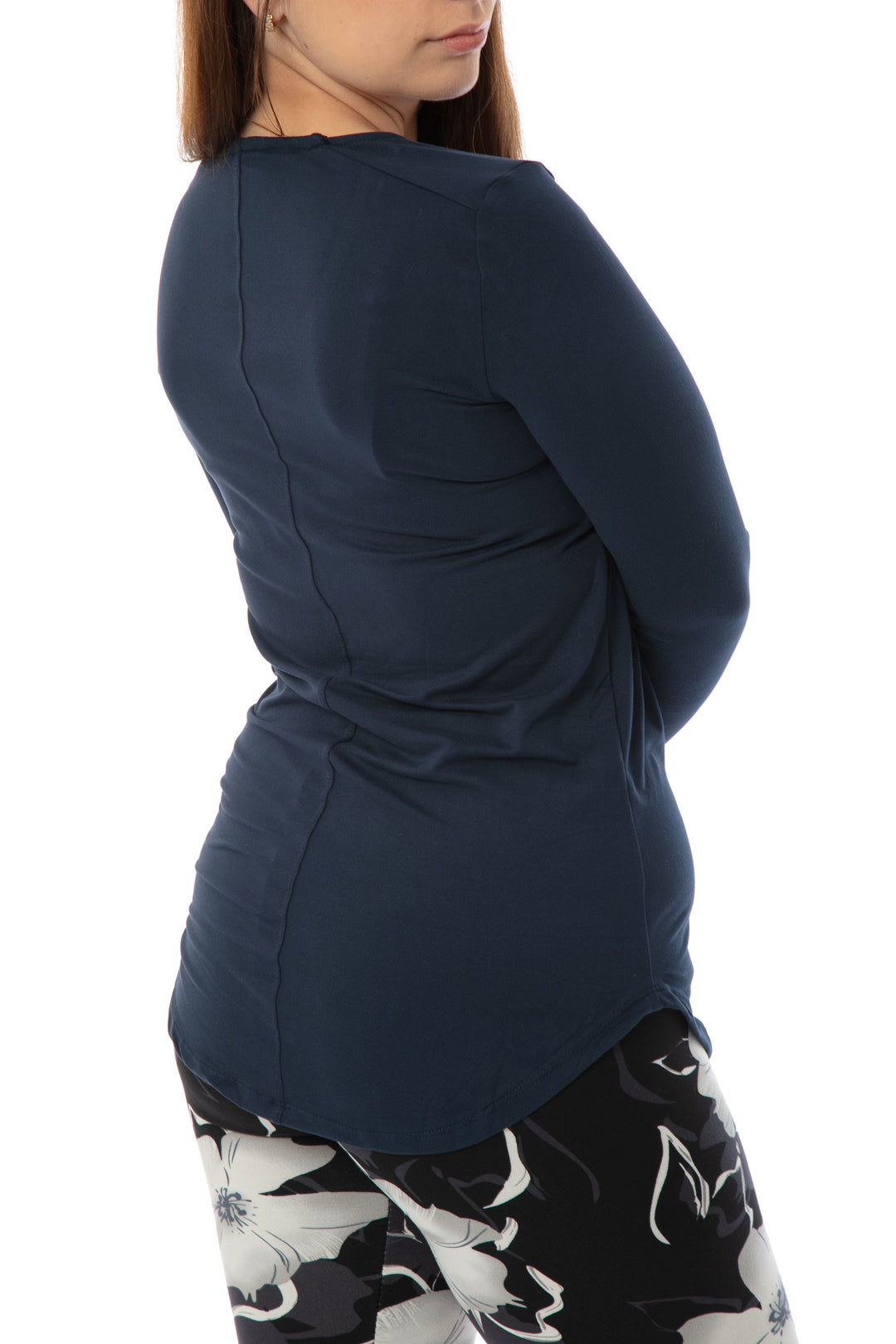 Deep Blue - Long Sleeve Tunic Top