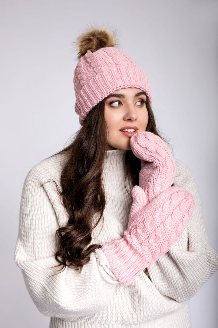 Pink - Cozy Lined Mittens
