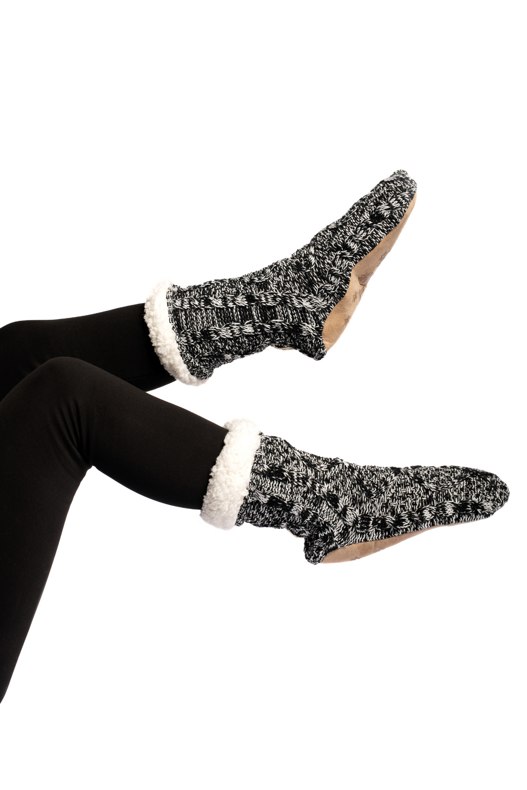 Black & White - Cozy Slipper Socks