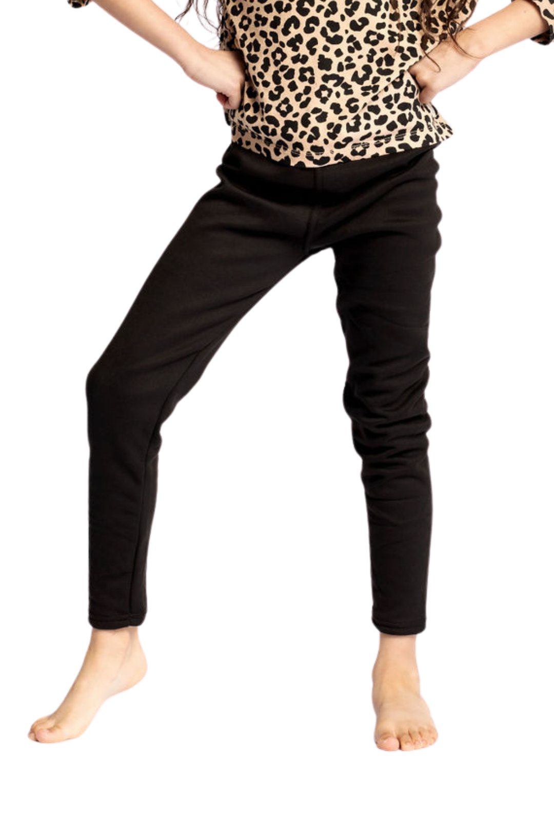 Black Kid's - Cozy Lined Leggings