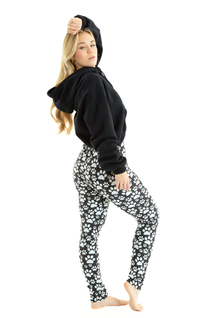 White Paws - Cozy Lined Leggings