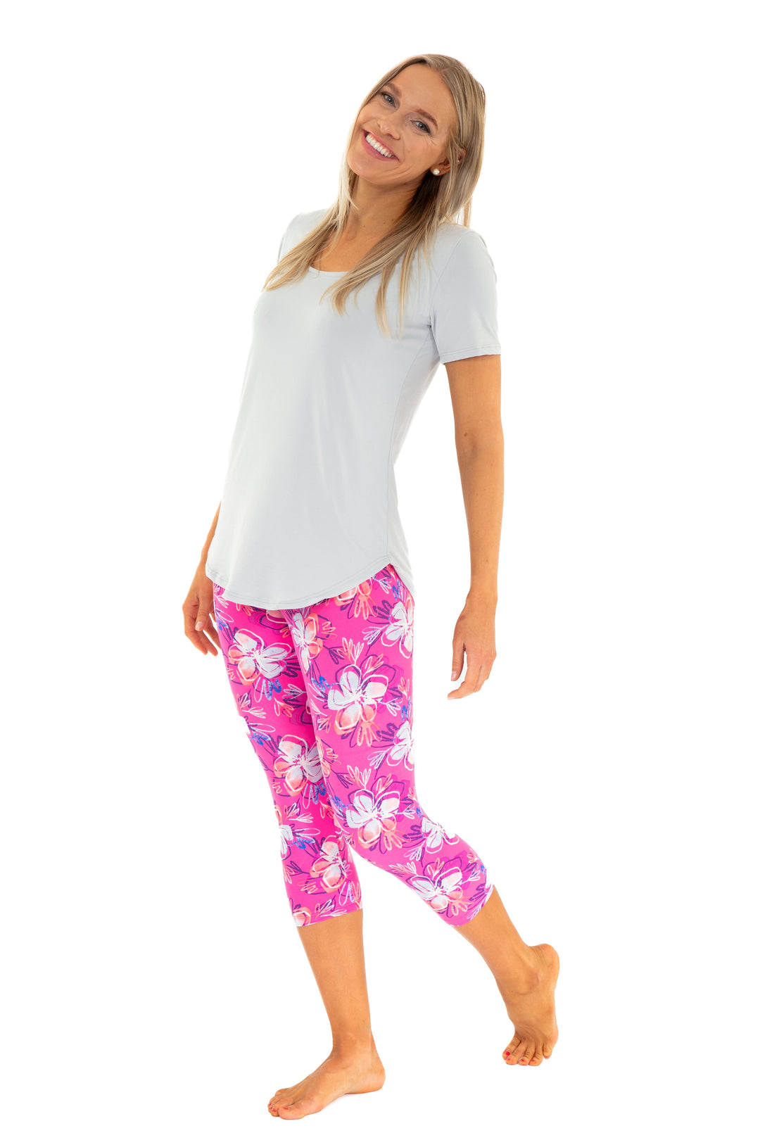 Magnolia in Pink - Capris