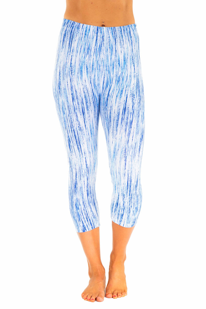 Lines in Blue - Capris