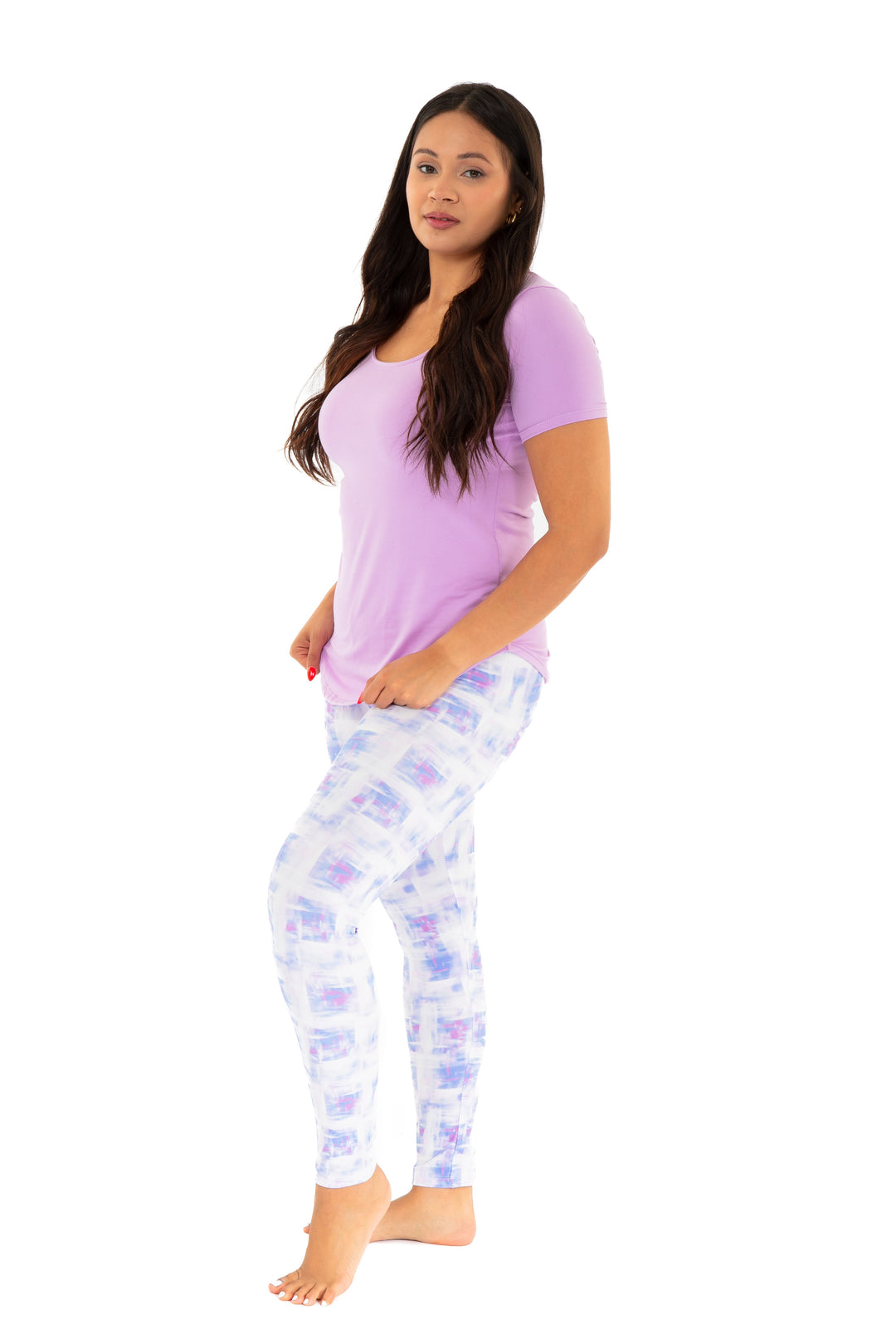 Blue & Pink Colored - All Season Leggings