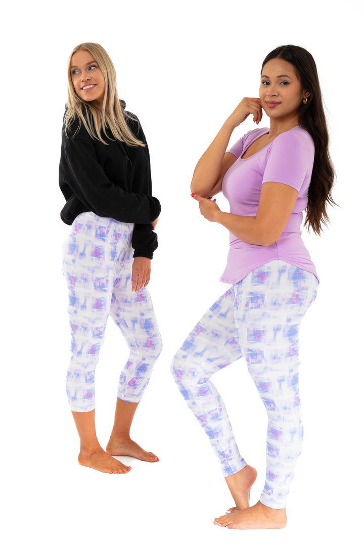 Blue & Pink Colored - All Season Leggings