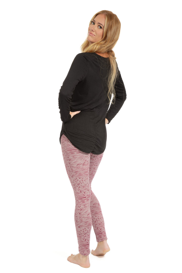 Tropical Lines - Cozy Lined Leggings