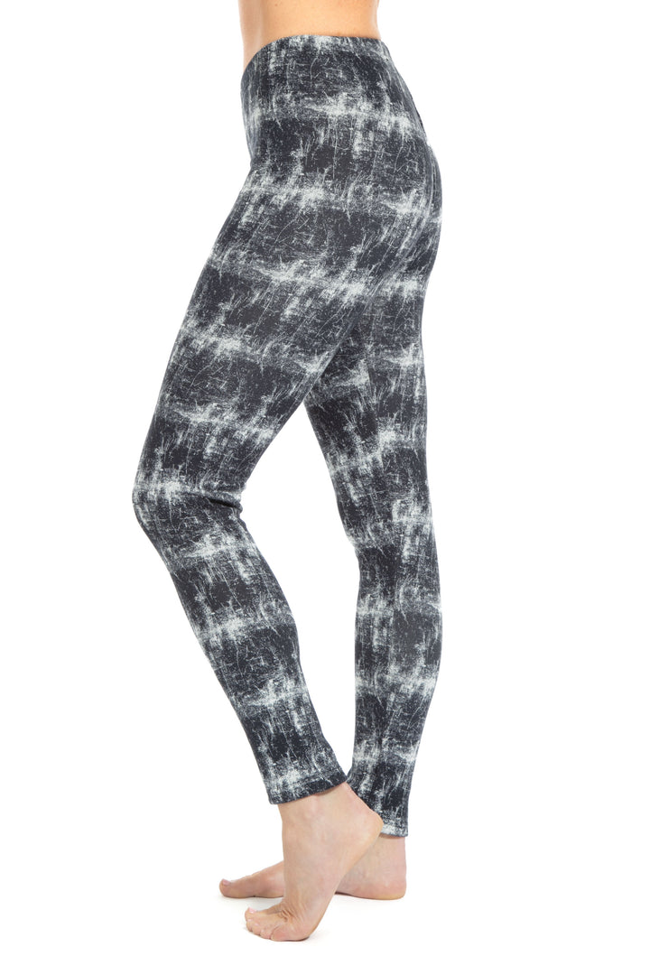 B&W Marbled - Cozy Lined Leggings