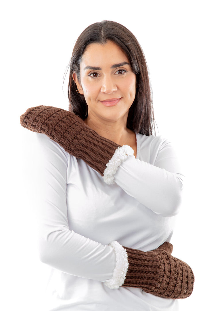 Brown - Cozy Lined Mittens