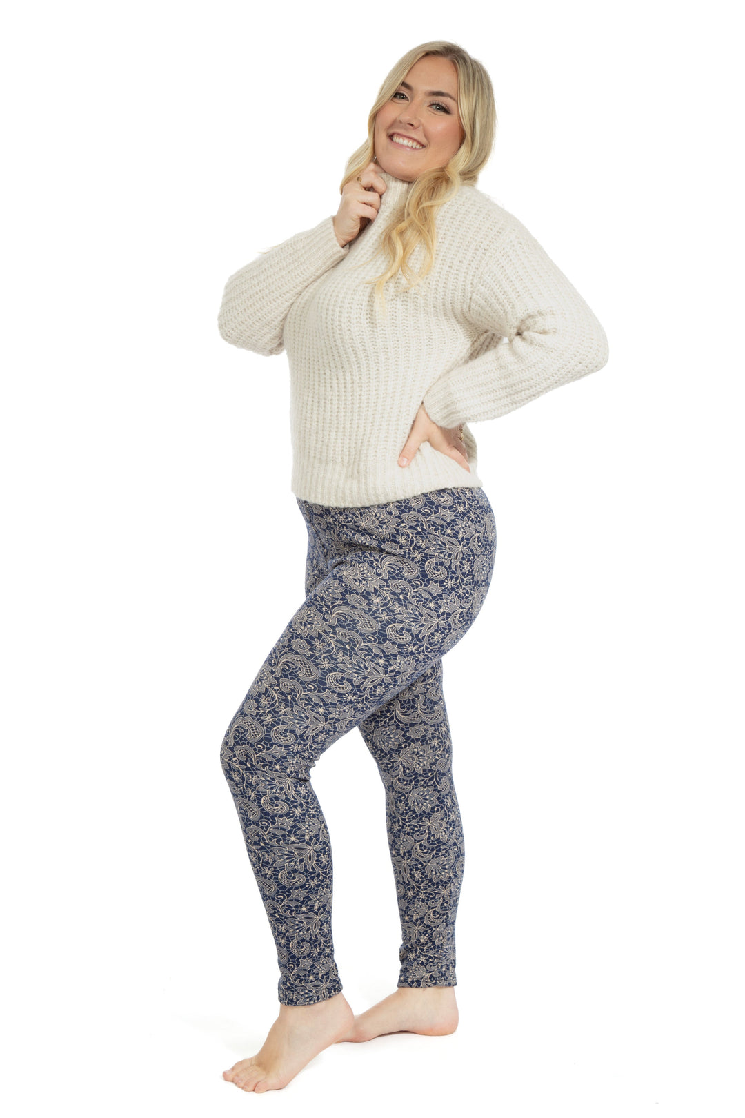 Shiny Flowers - Cozy Lined Leggings