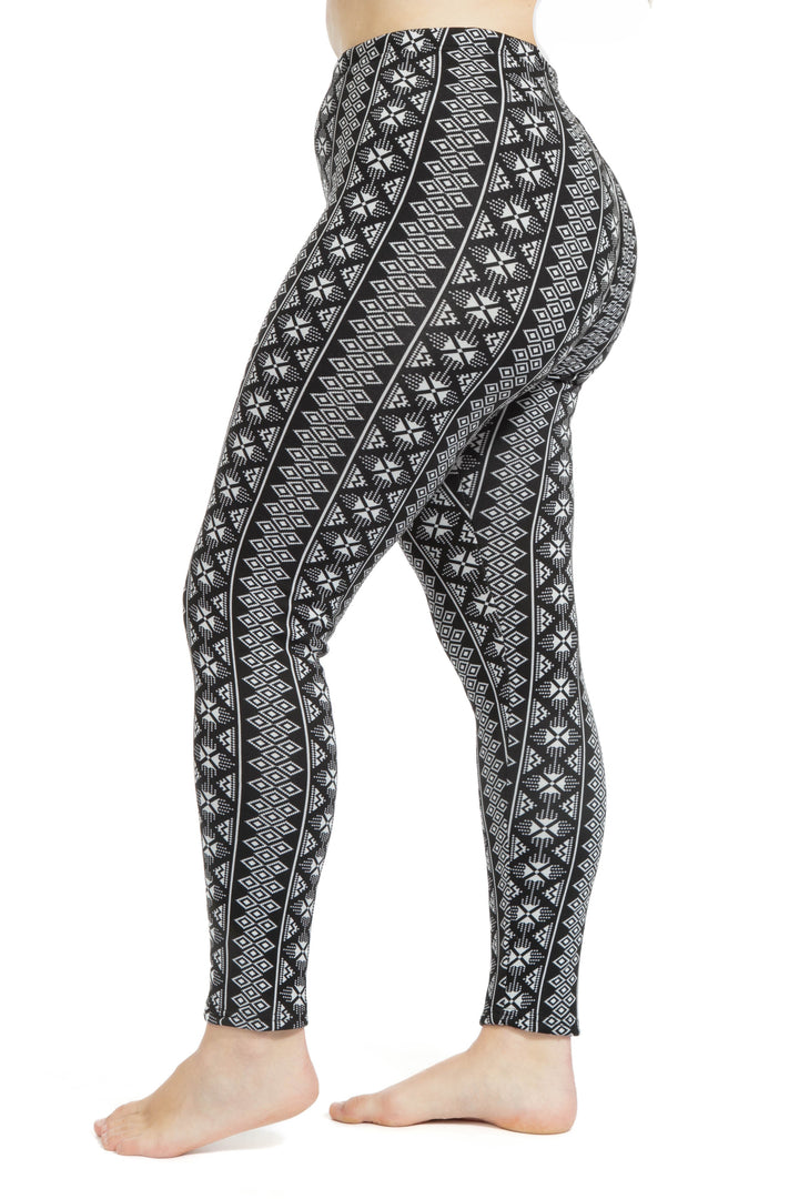 B&W Diamond - Cozy Lined Leggings