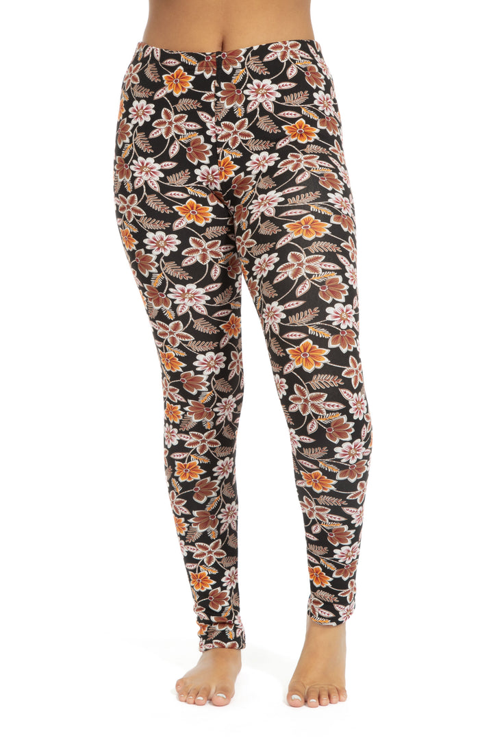 Autumn Blossom - Cozy Lined Leggings