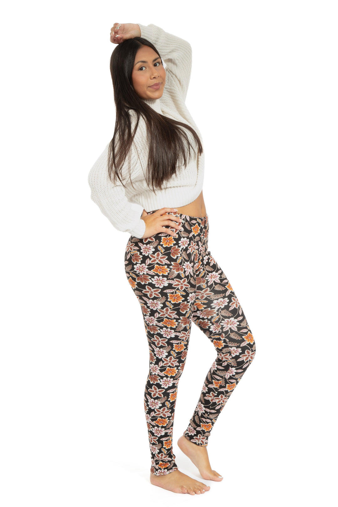 Autumn Blossom - Cozy Lined Leggings
