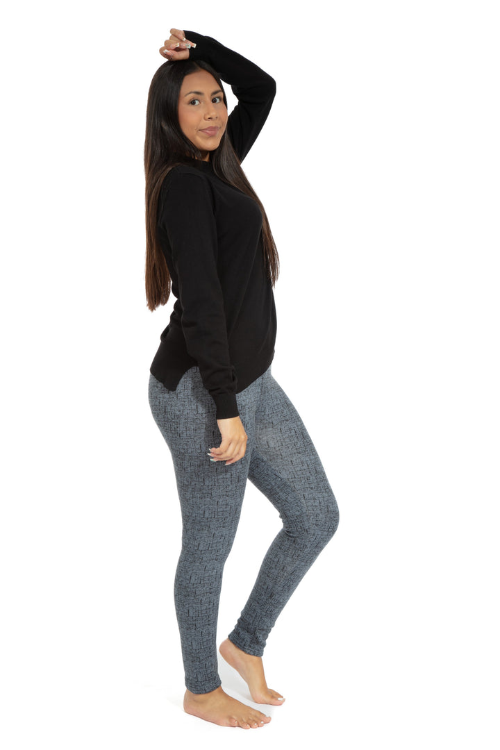 Marbled Gray - Cozy Lined Leggings