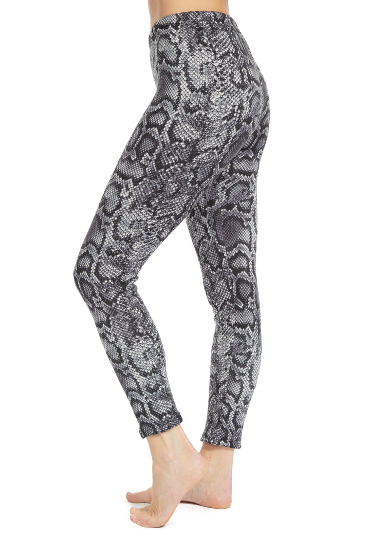 Gray Snake - Cozy Lined Leggings