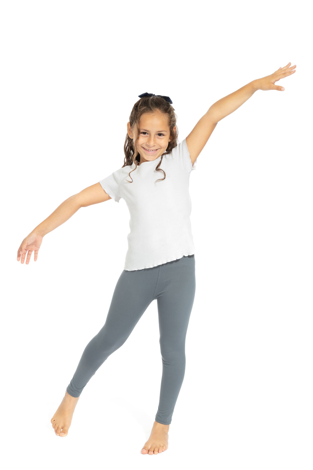 Gray Kid's - All Season Leggings