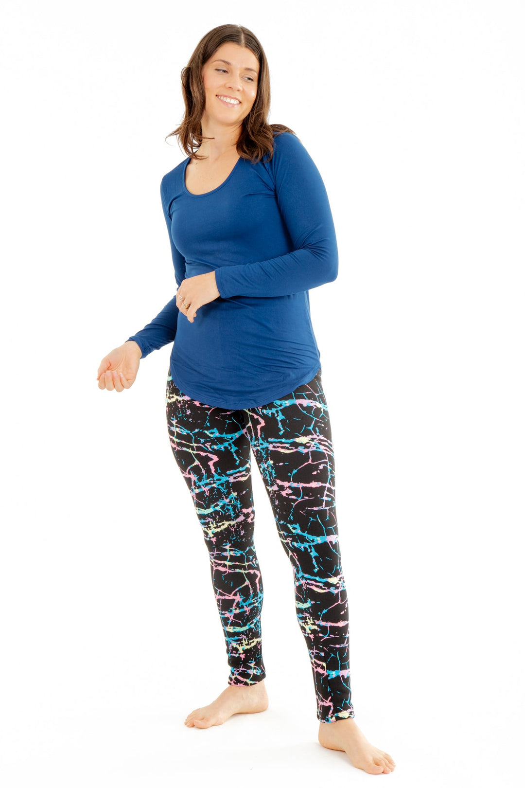 Neon Splatter - Cozy Lined Leggings