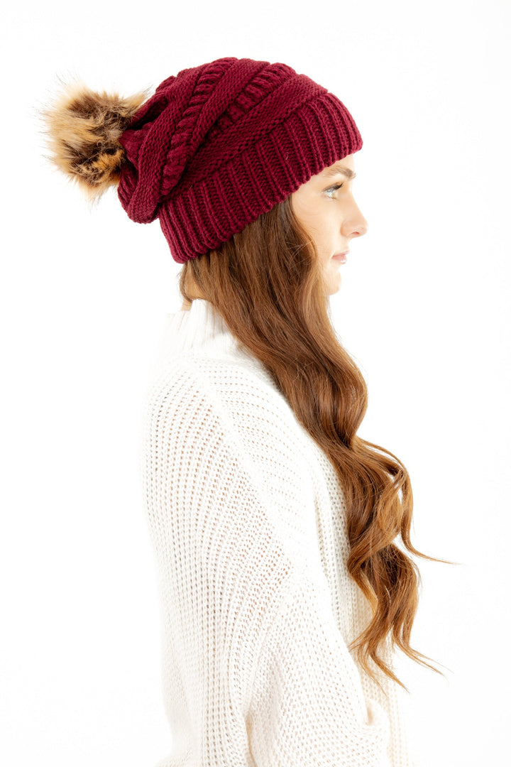 Burgundy - Cozy Slouchy Beanie