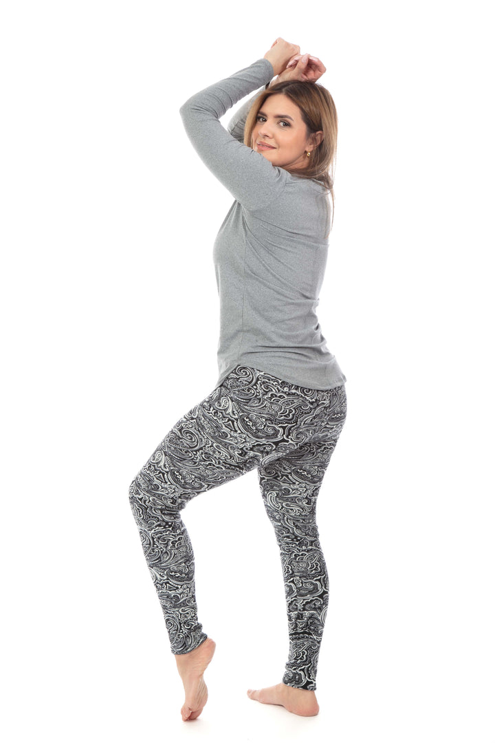 B&W Garden - Cozy Lined Leggings