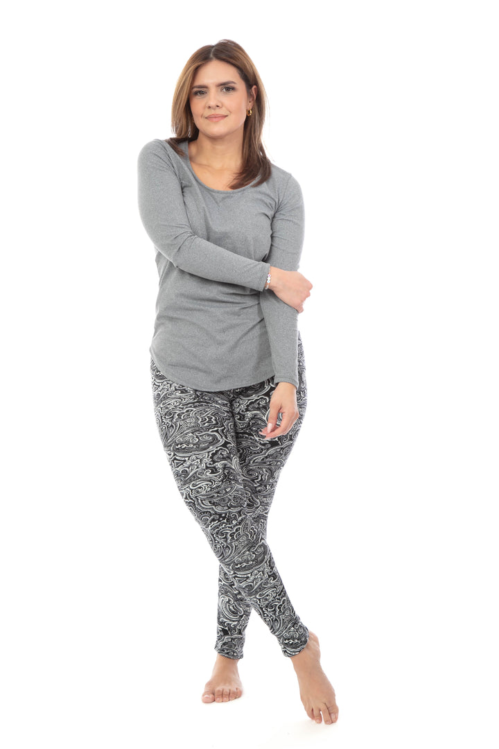B&W Garden - Cozy Lined Leggings