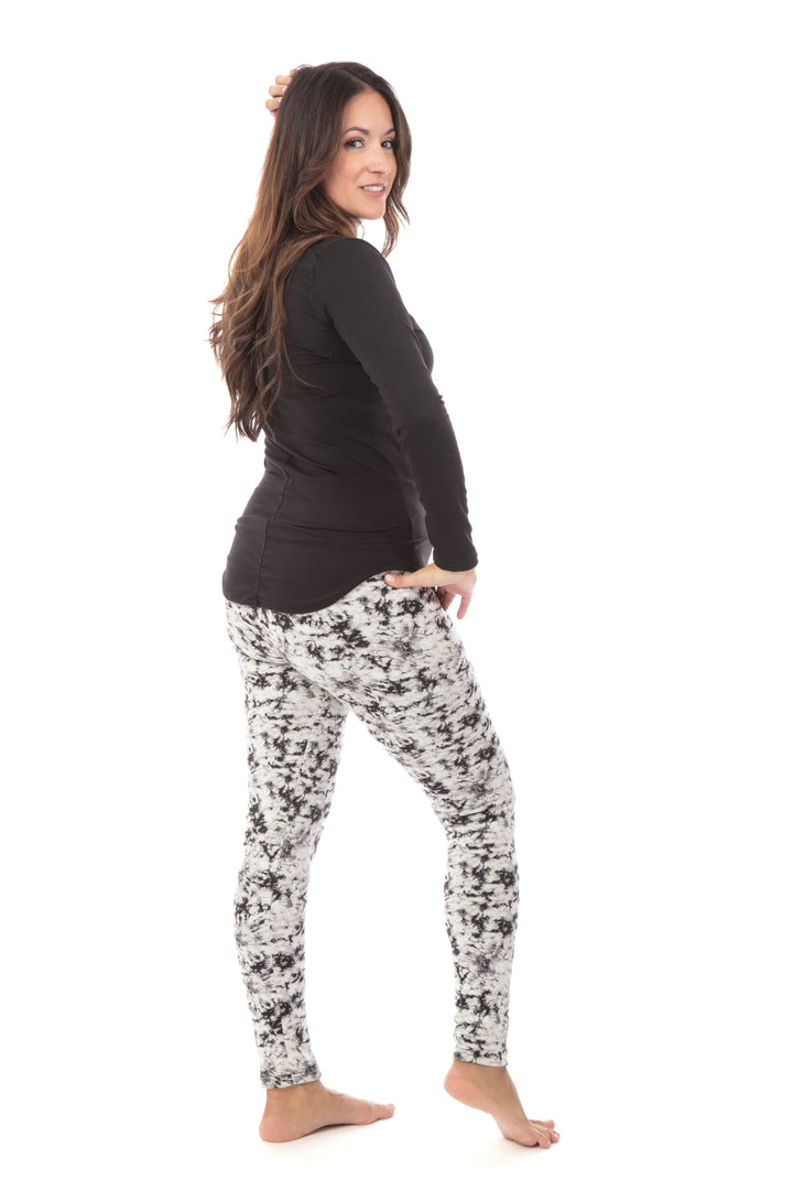 B&W Dye - Cozy Lined Leggings
