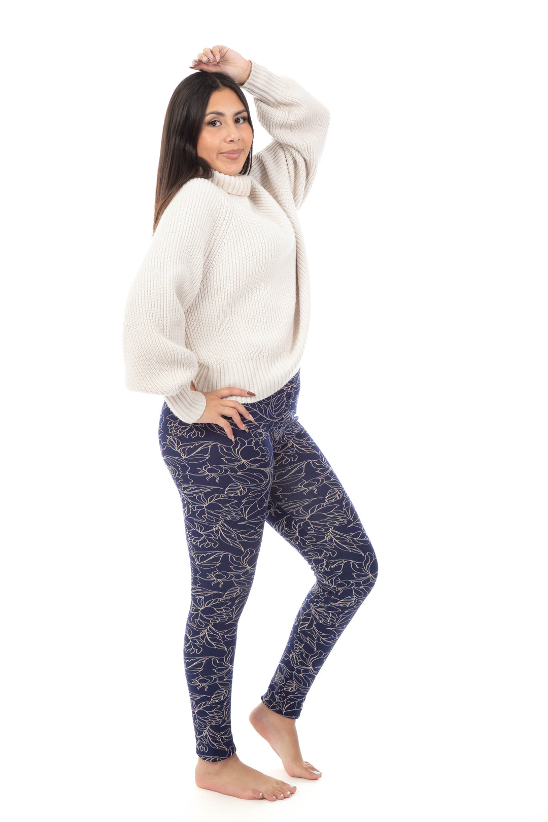 Flower Field - Cozy Lined Leggings