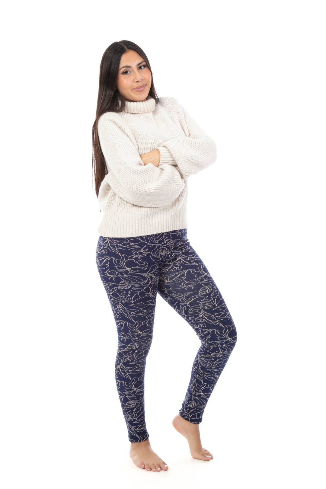 Flower Field - Cozy Lined Leggings