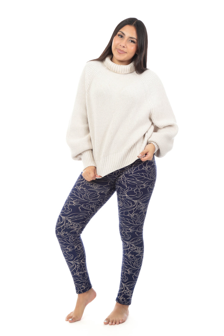 Flower Field - Cozy Lined Leggings
