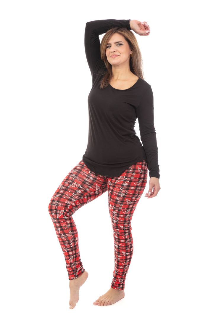 Christmas Plaid - Cozy Lined Leggings