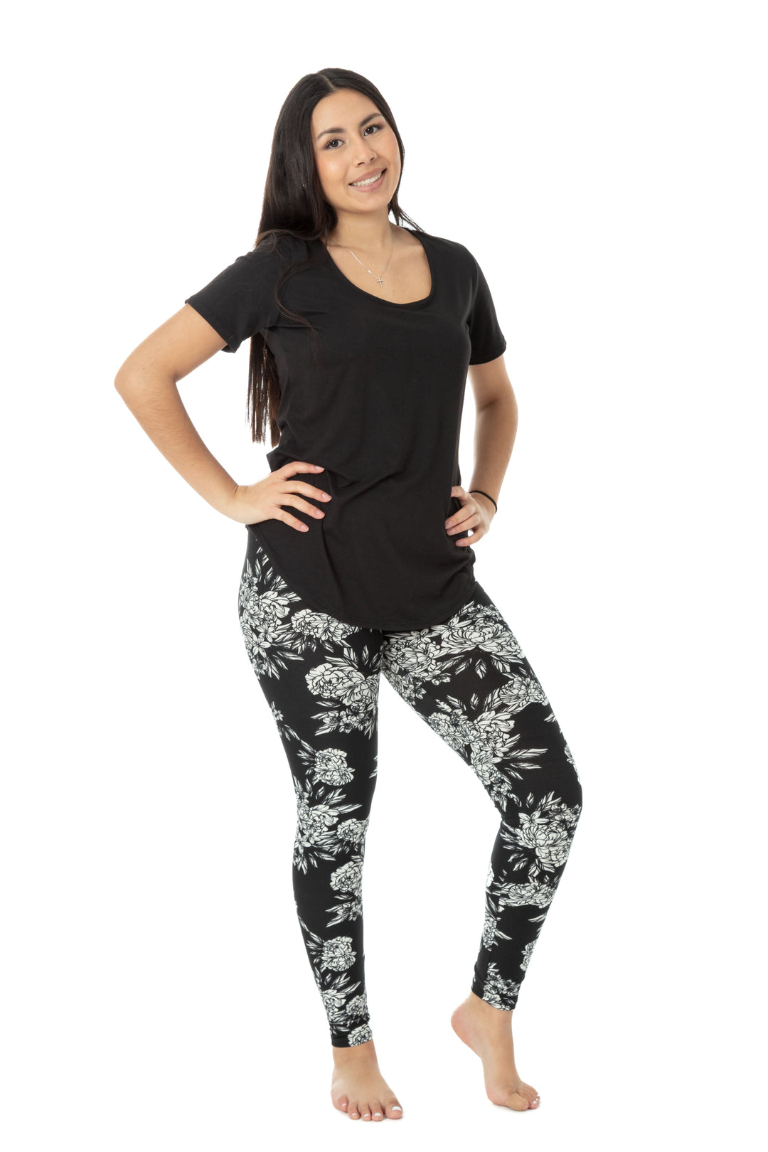 Black Floral - All Season Leggings