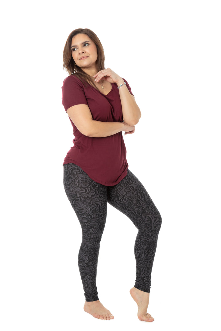 Flowery Grey - All Season Leggings