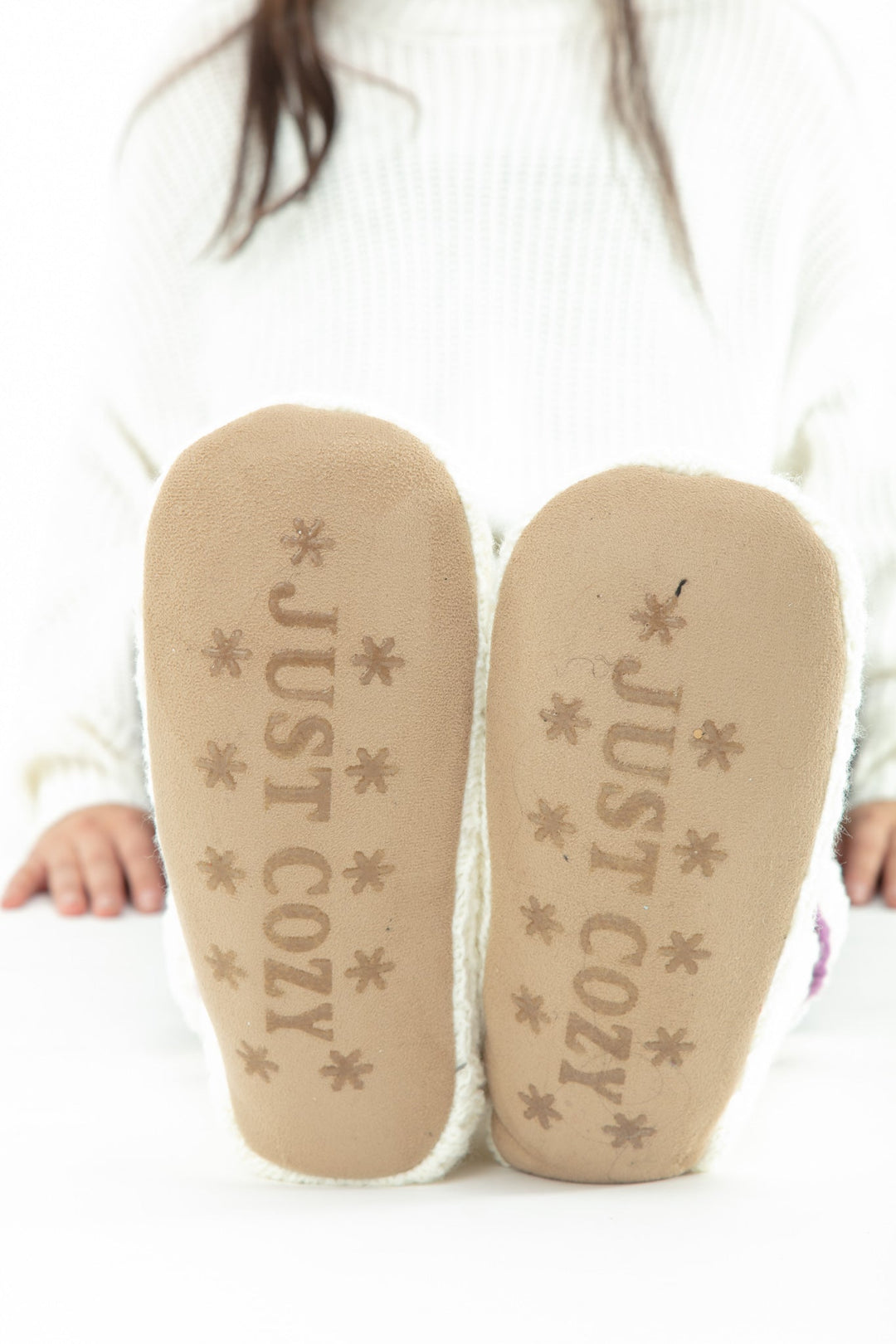 White & Purple - Cozy Slipper Socks