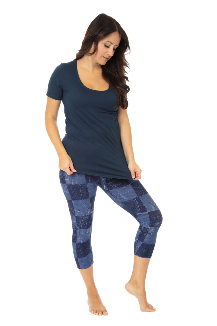 Denim Mosaic - Capris