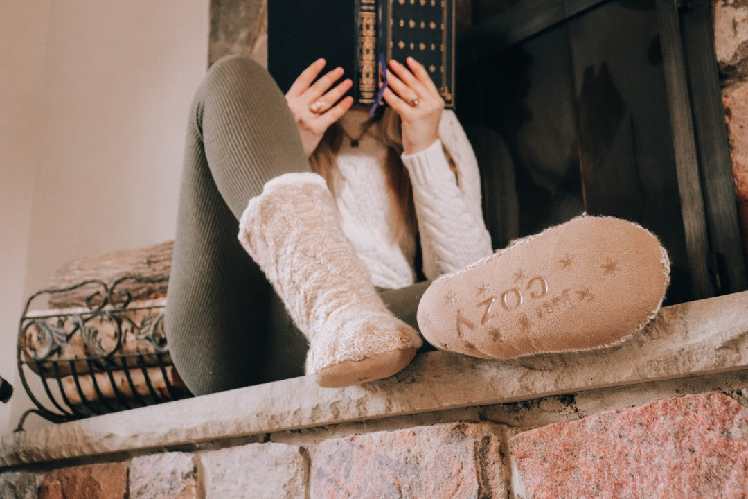 Beige - Cozy Slipper Socks